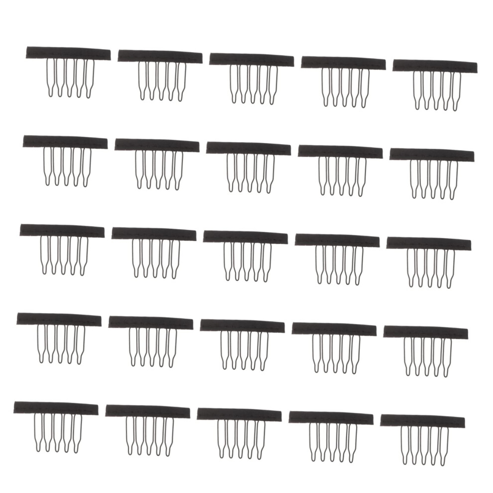 Unisex 25Pcs Wig Clips 6Teeth Snap Hair Clips For Wigs Secure Grip Durable For Wig Making