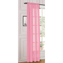 Cortina de voile transparente com bolso para varão, peça única, disponível em diversos tamanhos e cores.