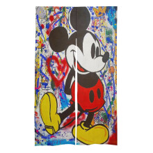 Cortina de porta Mickey Mouse, 86 x 145 cm, cortina blackout, divisória de ambientes para decoração de casa, quarto e cozinha (2 painéis)