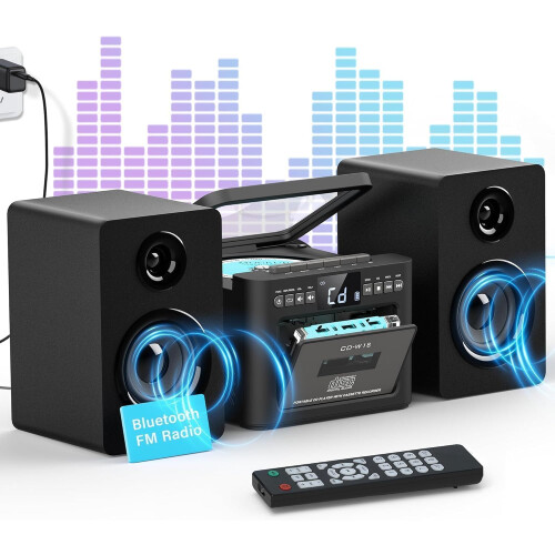 Greadio Home Stereo System with Boombox CD Player