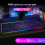 Mousepad Gamer Grande RGB Summercome (31,5 x 11,8 polegadas), LED suave e estendido, base de borracha antiderrapante, resistente à água, 5