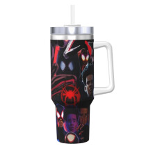 Into the Spider-Verse Tazza termica da 40 once con manico Tazza isolante resistente Mantiene le bevande calde o fredde Fitness Sport all'aperto