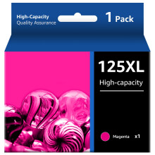125 Magenta blækpatronerstatning til Epson 125T125, kompatibel med NX125NX127NX130NX230NX420NX530NX625Workforce 320 323 325 520 (1