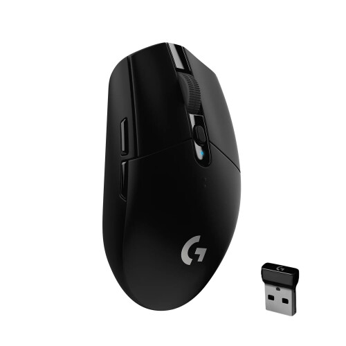 Mouse da gioco wireless, 12000 DPI, leggero, con 6 pulsanti programmabili, nero