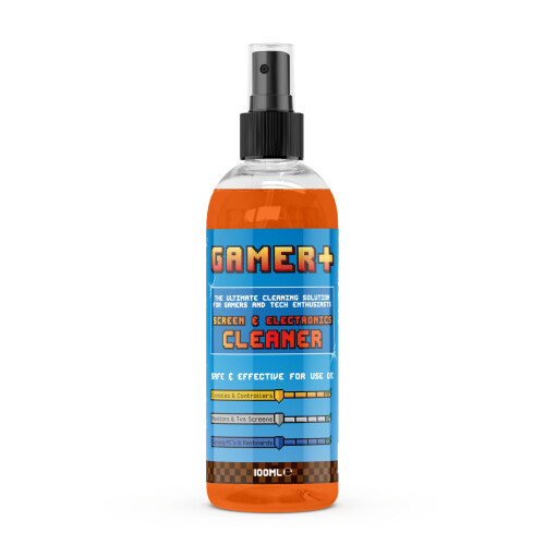 Gamer +, Screen Cleaner - Streak-Free Spray for Ga