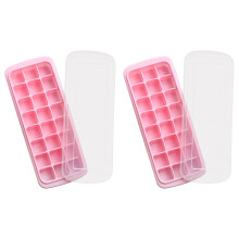 Molde para cubitos de hielo, 24 cubitos, bandeja de silicona para cubitos de hielo, bandeja de silicona para cubitos de hielo para congelador,