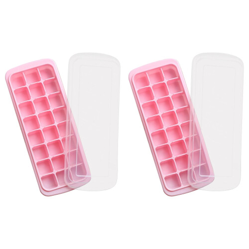 Isbitsform 24 kuber Silikonisform Silikonisbitsform för frys Gelébitsform (2 st) Plast