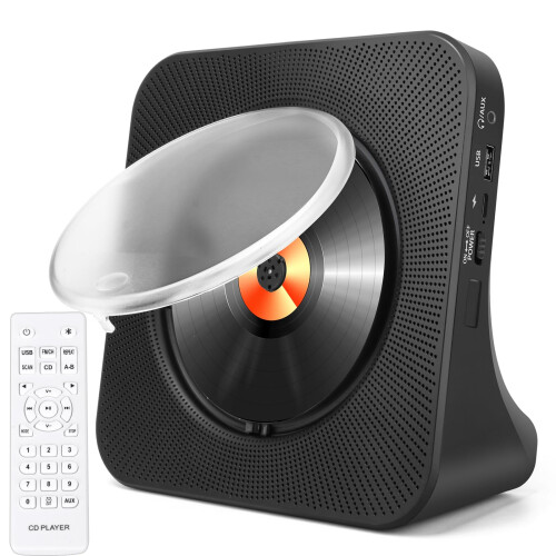 Portable CD Player for Home with Speakers - Blueto