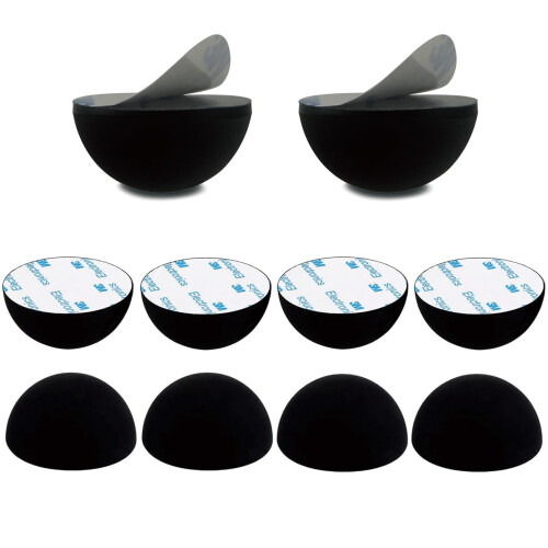 ULWSKY 10Pcs Black Round Silicone Speaker Isolatio