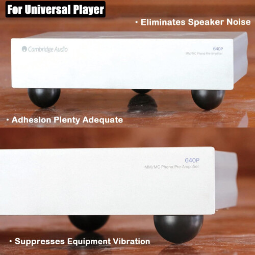 ULWSKY 10Pcs Black Round Silicone Speaker Isolatio 1