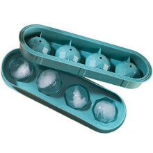 Bandeja redonda para cubitos de hielo, reutilizable, fácil de desmoldar, molde para bolas de hielo para whisky y cócteles, fabricada en verde.