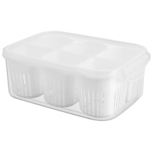 Kühlschrank-Küchenaufbewahrungsbox, transparent, 6-teilig, stapelbar, Zwiebelbehälter, Aufbewahrungsboxen, Fleischbehälter