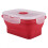 VIFERR Lunch Box3Colors350ml Ορθογώνιο κουτί Bento από σιλικόνη Πτυσσόμενο κουτί φαγητού για 2