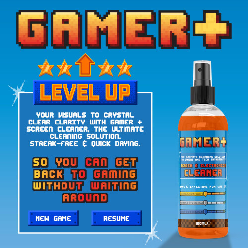 Gamer +, Screen Cleaner - Streak-Free Spray for Ga 2