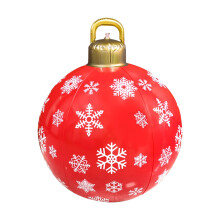 Winysin 24 inch gigantische opblaasbare kerstbal van PVC voor buiten, opblaasbaar kerstornament, kerstboomversiering voor buiten in de tuin.