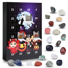 Risparmi di Halloween! Avtoify Decorazioni di Halloween, Calendario dell'Avvento di Halloween, 24 Fossili di Agata Cristallina Naturale Giorno