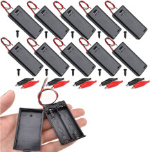 RUNCCI-YUN 10Pcs AA 2 x 1.5V Battery Holder Case P