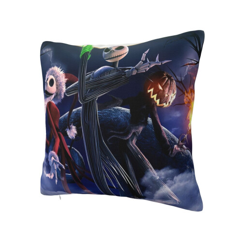 Μαξιλαροθήκες Nightmare Before Christmas, τετράγωνες, διπλής όψης, μαλακές για κρεβάτι, 1