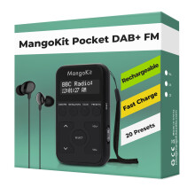 MangoKit MP1 Pocket DAB Radio, Personal FM Radios,