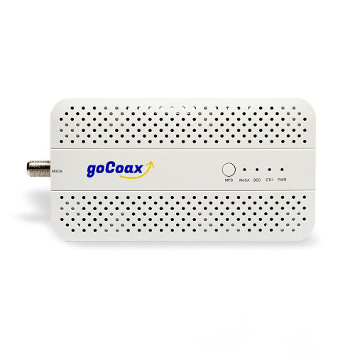 goCoax MoCA 2.5 Adapter with 2.5GbE Ethernet Port. 1