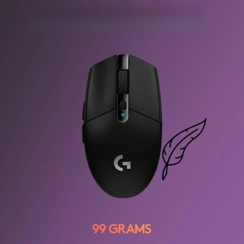 Mouse da gioco wireless, 12000 DPI, leggero, con 6 pulsanti programmabili, nero 2