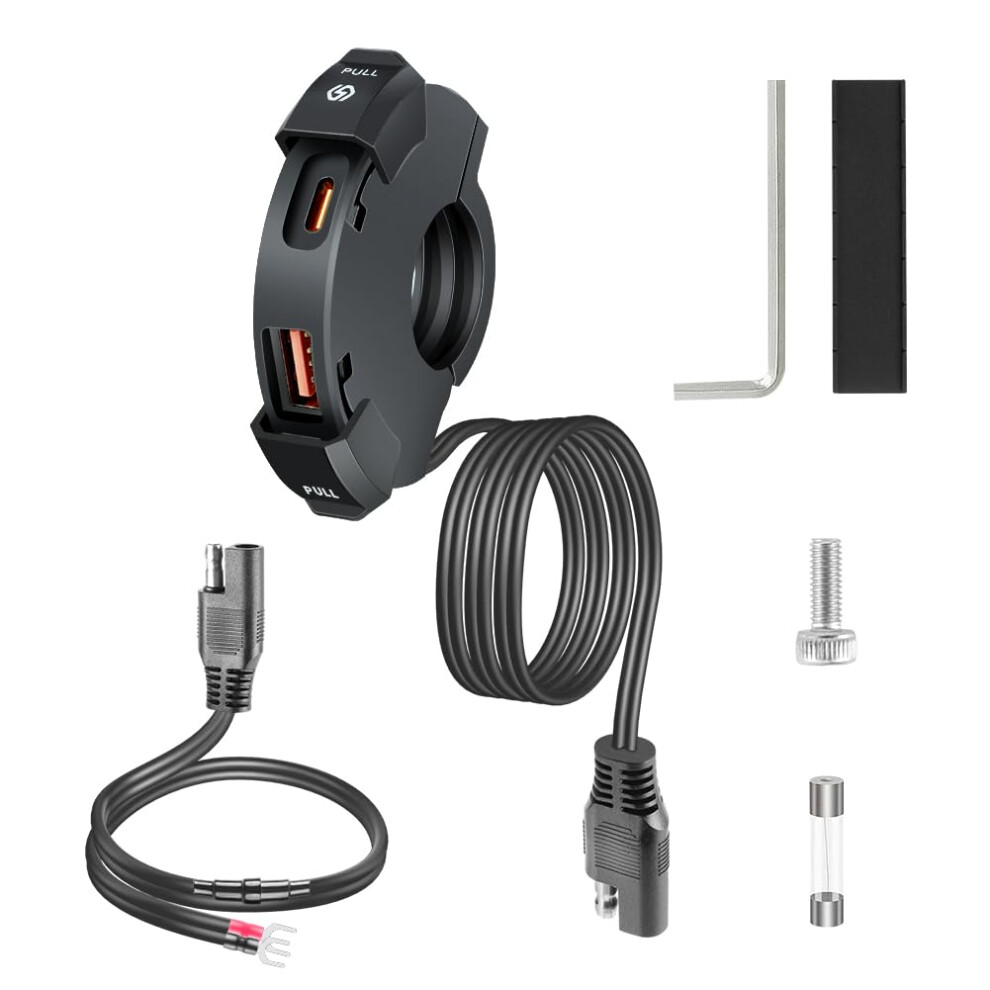 Photos - Other for Mobile URAQT Waterproof Motorcycle USB Socket, 18W QC and