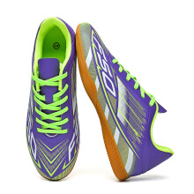 (DF002P-zise, 40) Womens Futsal Shoes IC Indoor Flat Sole Soccer Sneakers Professional Competition Training Athletic Shoes for Ladies