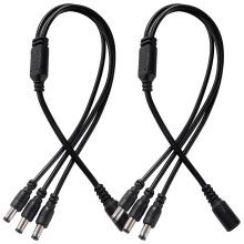 KUOQIY 2 PCS 5.5x2.1 mm 5-24 V 1 Female to 3 Male