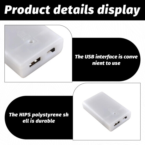 Eophmi USB Battery Pack for Led Lights,1pcs 3X1.5V 2