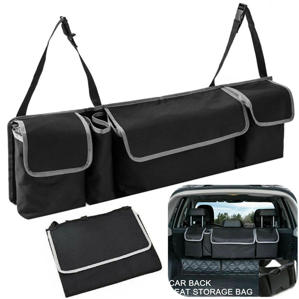 Car Trunk Organizer, Hanging Storage Organizer With Large Capacity Storage, Practical Design For Suv, Truck, Van (Black) Black 9448196019726