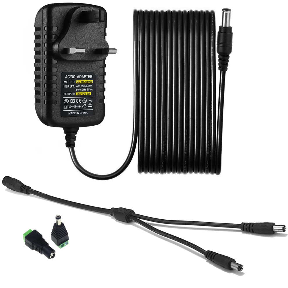 Photos - Other Electrical Equipment WiTi 12V 2A DC Power Supply Adapter for CCTV secur