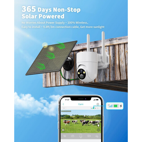 SEHMUA 4G LTE Security Camera NO Wifi with SIM Car 2