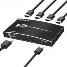 HDMI Splitter 1 in 4 Out, 4K@60Hz HDCP2.2 HDR 10+