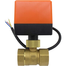 Válvula de bola motorizada de bajo consumo energético con control de 2 vías y 3 cables para una gestión eficiente de fluidos.