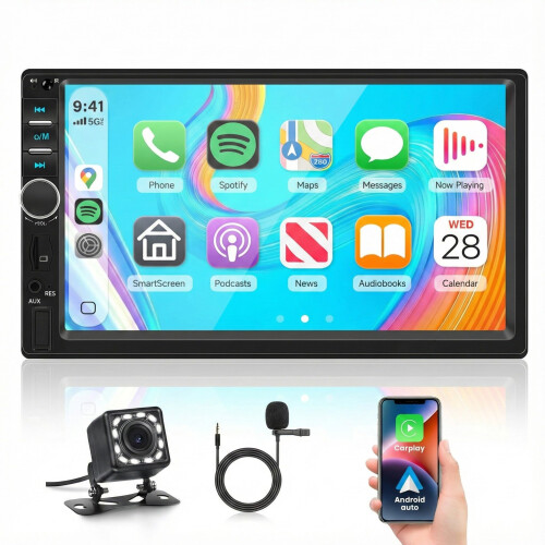 Rimoody Double Din Carplay Car Stereo Android Auto