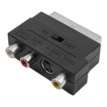 Tiardey Scart Adapter Scart to 3 x RCA20PIN S-VIDE