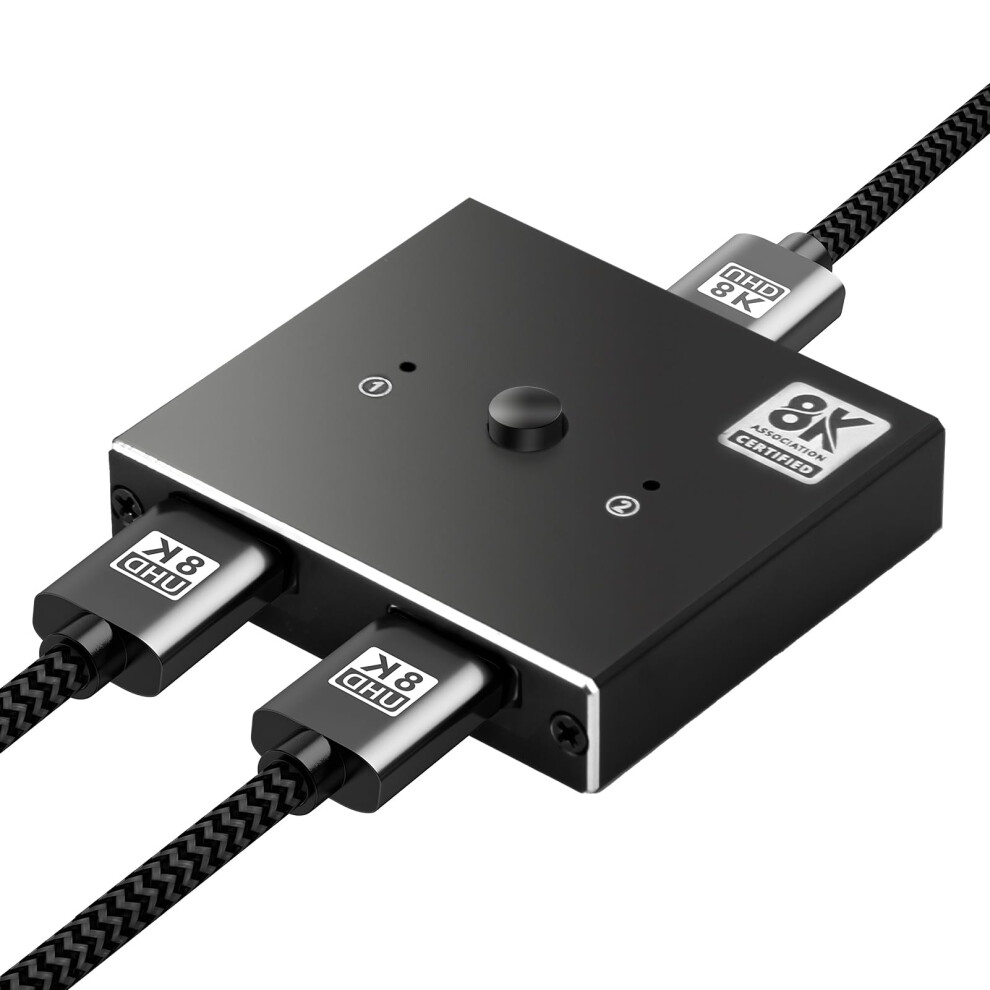Photos - Cable (video, audio, USB) HDMI 2.1 Switch - 8K Bidirectional Splitter 1 in 2