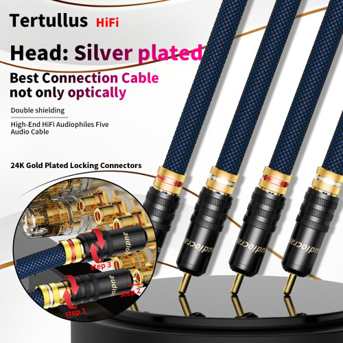 Tertullus High-End RCA Cables OFC Copper Silver Pl 2