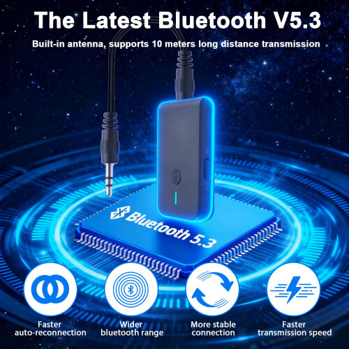 Upgraded Bluetooth 5.4 Transmitter Receiver 2 in 1 2
