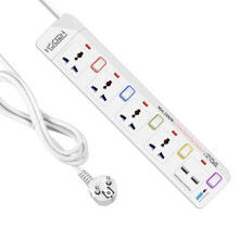 Mscien 4 Way Extension lead with 2 USB, 4 Independ