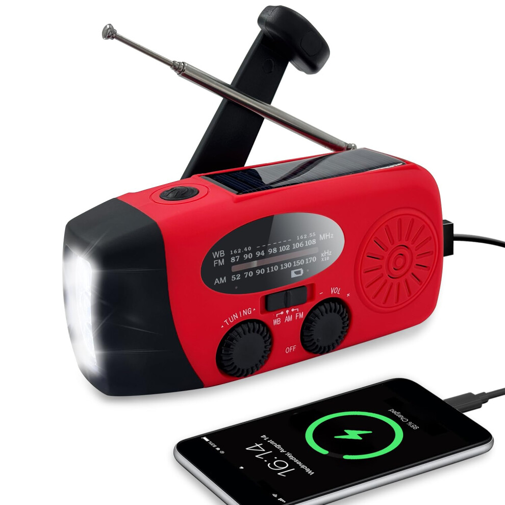 Emergency Hand Crank Weather Radio, Am/Fm Noaa Por 73838494