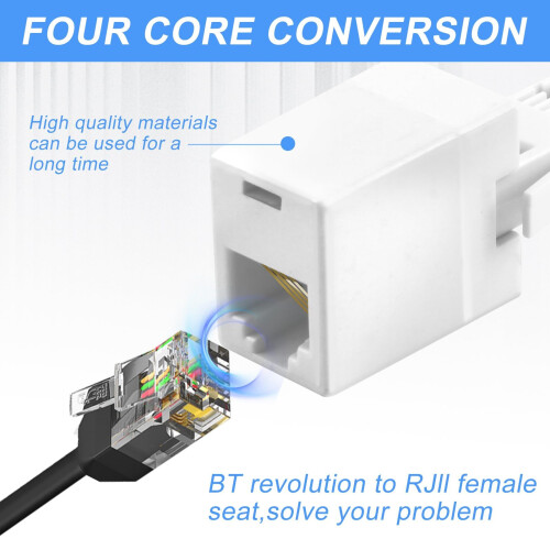 BT Telephone Line Adapter RJ11 Socket Female Jack 2