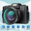 Korons Digital Camera(Black + lens,32GB) 3