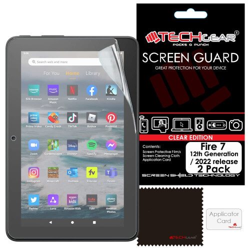 TECHGEAR 2 Pack Screen Protectors for Amazon Fire