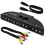 Fosmon 4-Way Audio/Video RCA Switch Selector/Split 1