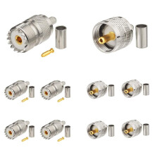 Superbat UHF PL259 Male&SO239 Female Crimp Solder