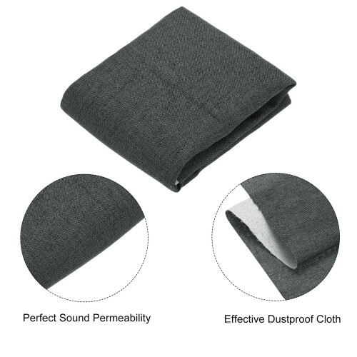 sourcing map Dark Gray Speaker Grill Cloth 20"x58" 2