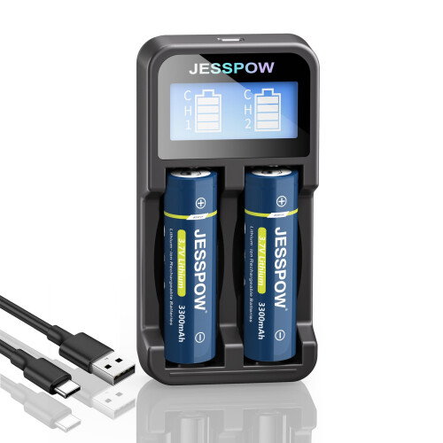 3.7V Rechargeable Battery with 18650 Charger，3300m