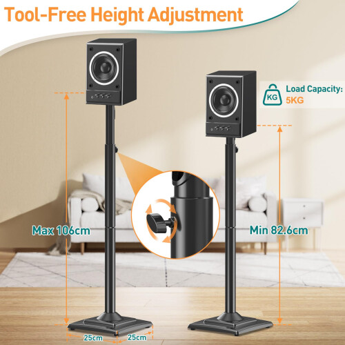 ELIVED Speaker Stands Height-Adjustable for Satell 1