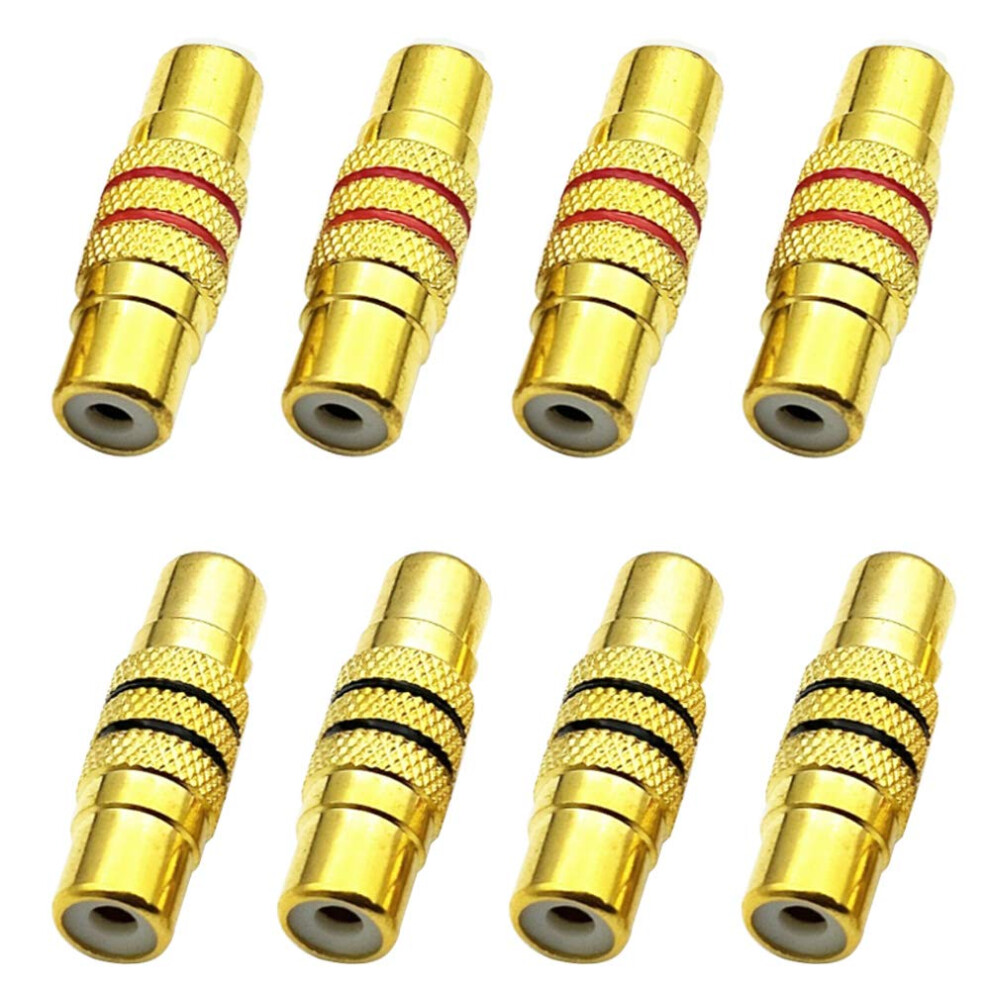 Elegant Connectivity: High Adaptability Pure Copper Construction Rca Female To Female Coupler Adapter Offers Space Saving And Enhanced Signal 9433291240502